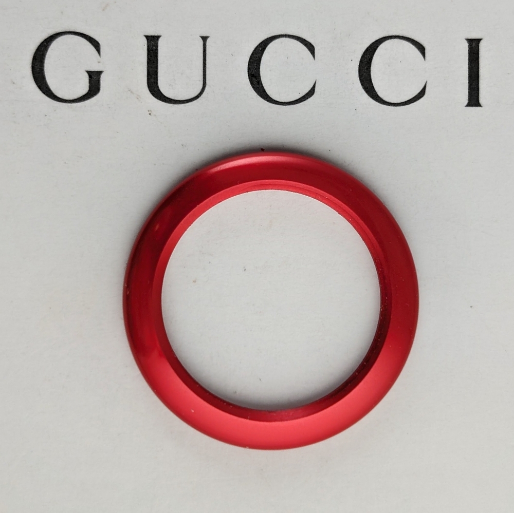 GUCCI WATCH RED METALLIC BEZEL FOR THE 1100/ 1200 /12.2 NEW